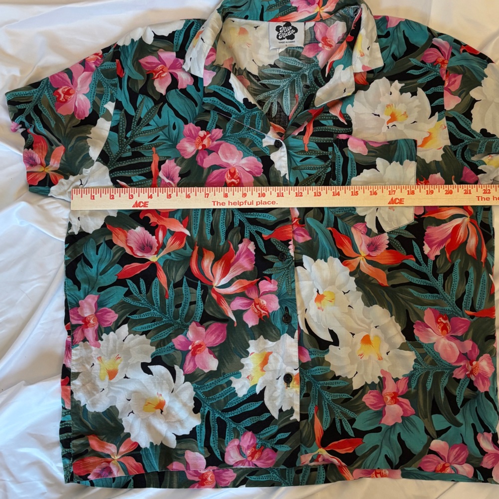 Hilo Hattie Hawaii Vibrant Floral Button Down Shirt Women’s Large Vintage - Picture 6 of 7